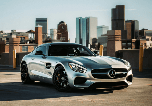 Silver Mercedes-Benz Coupe Car