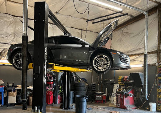 Gray Audi R8 Suspension Repair